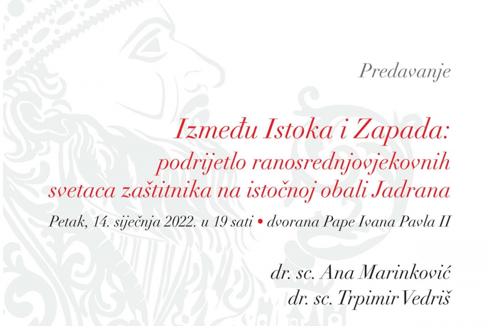 Jubilarna 1050. Festa; Tribine "Ususret sv. Vlahu", prvo predavanje u petak 14. siječnja