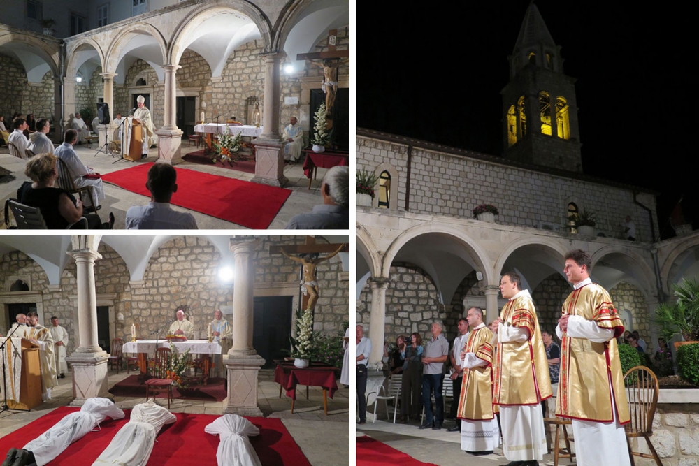 Đakonsko ređenje u samostanu Svetoga Križa u Gružu; Mons. Mate Uzinić zaredio je trojicu dominikanaca