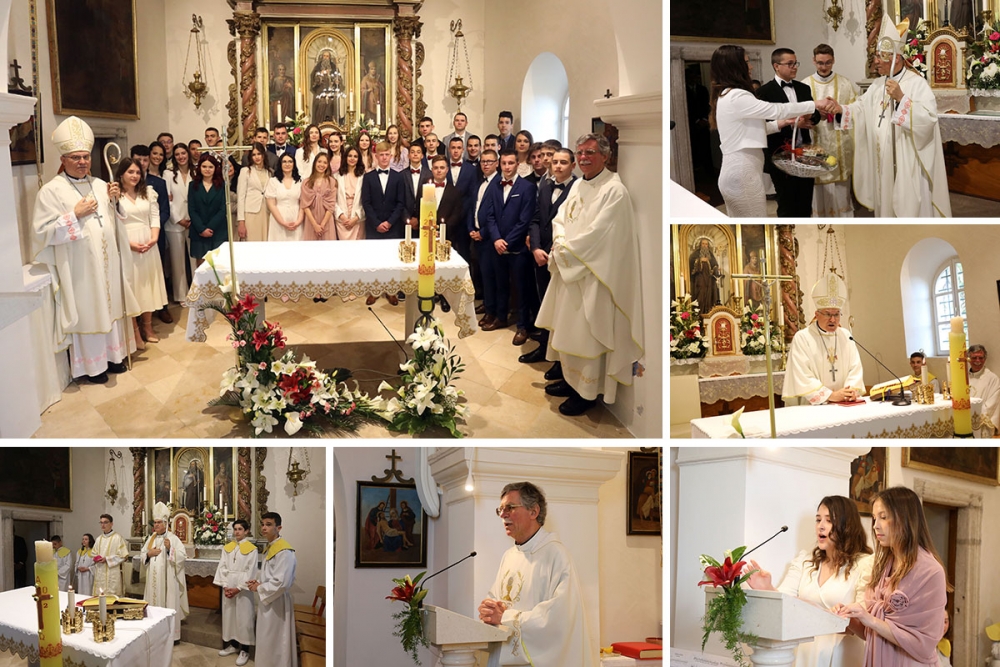 Krizma u Mlinima; Kotorski biskup mons. Ivan Štironja podijelio sakrament sv. Potvrde 35 mladih Župe Sv. Ilara