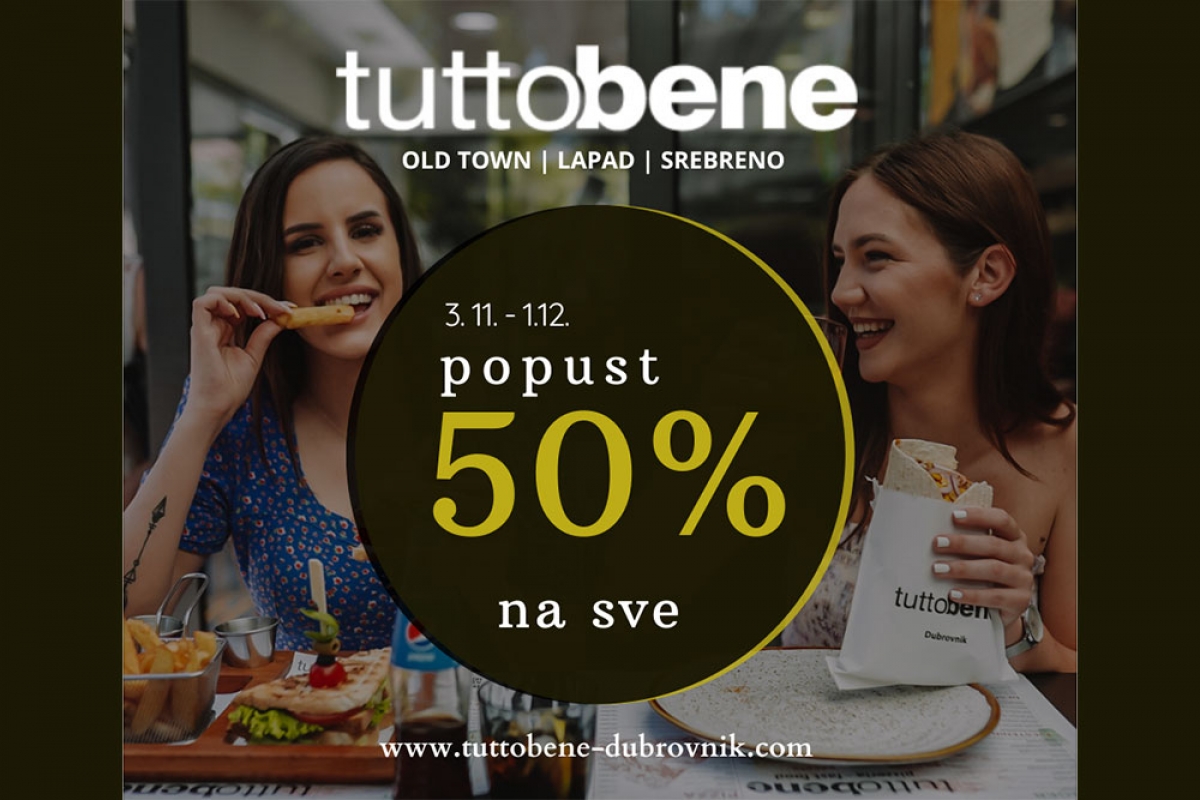 Ne isplati se jesti doma kad je u TuttoBene -50% na sve!