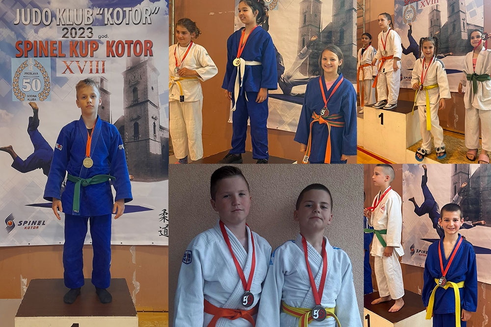 Sedam medalja za Judo klub Župu dubrovačku na "Spinel kupu" u Kotoru
