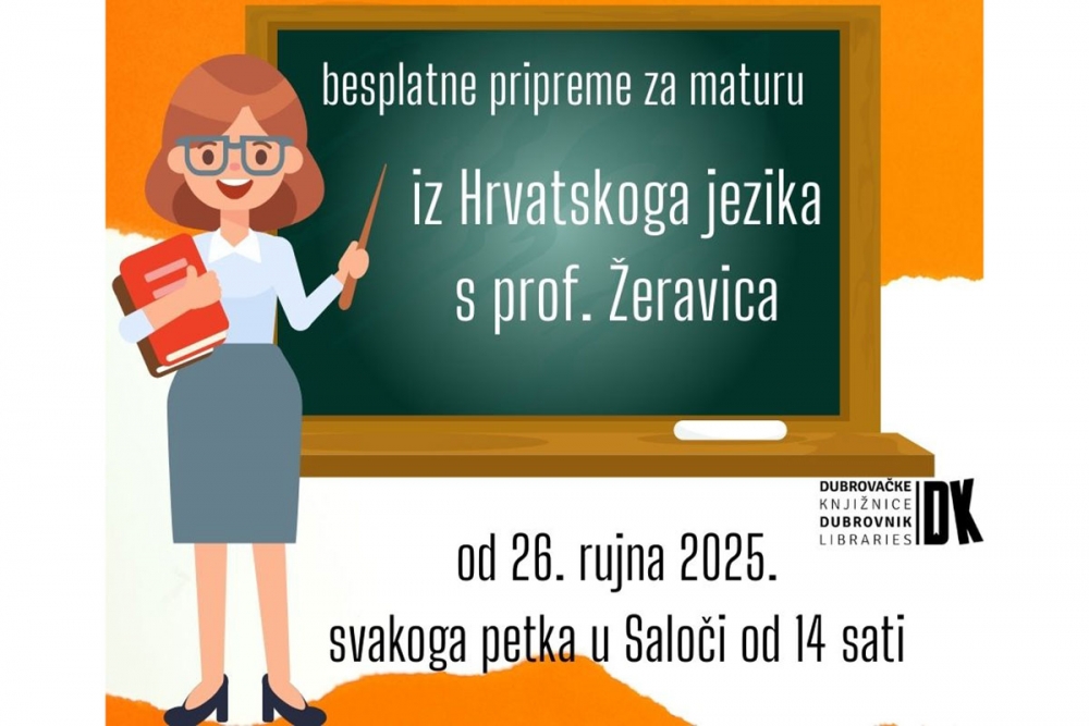 Dubrovačke knjižnice; Počinju besplatne pripreme za maturu iz Hrvatskoga jezika