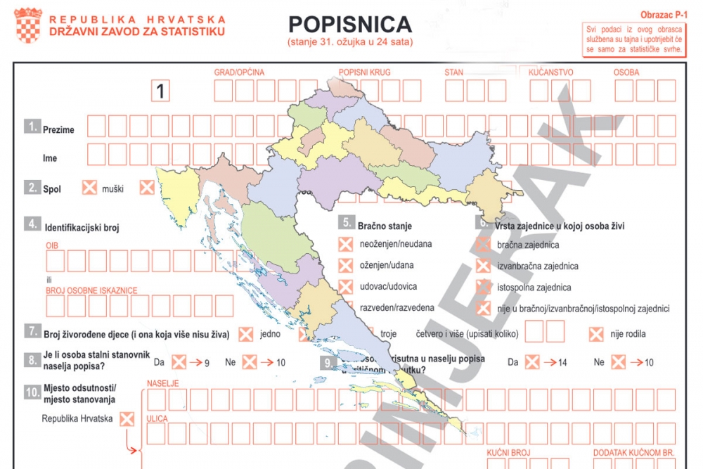 U travnju i svibnju bi se trebao provesti Popis stanovni&scaron;tva 2021. , u veljači poziv za prijavu popisivača