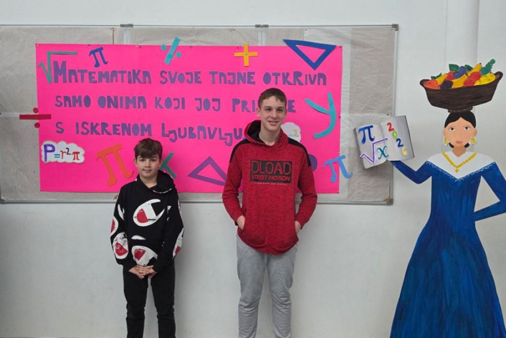 U župskoj &scaron;koli održano Županijsko natjecanje iz matematike; Lovru Svilokosu 1. mjesto, Marku Miloslaviću treće