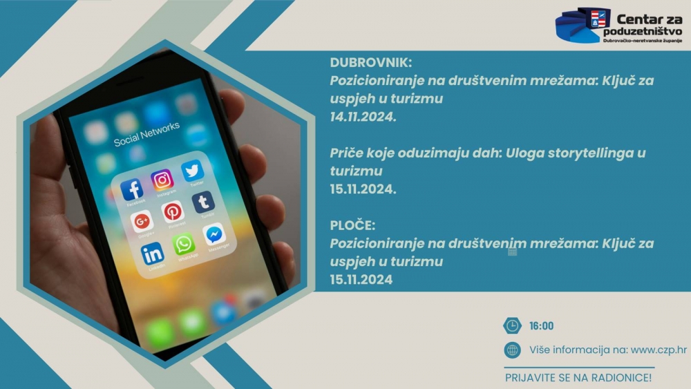 Centar za poduzetni&scaron;tvo vas vodi kroz tajne pozicioniranja i storytellinga u turizmu