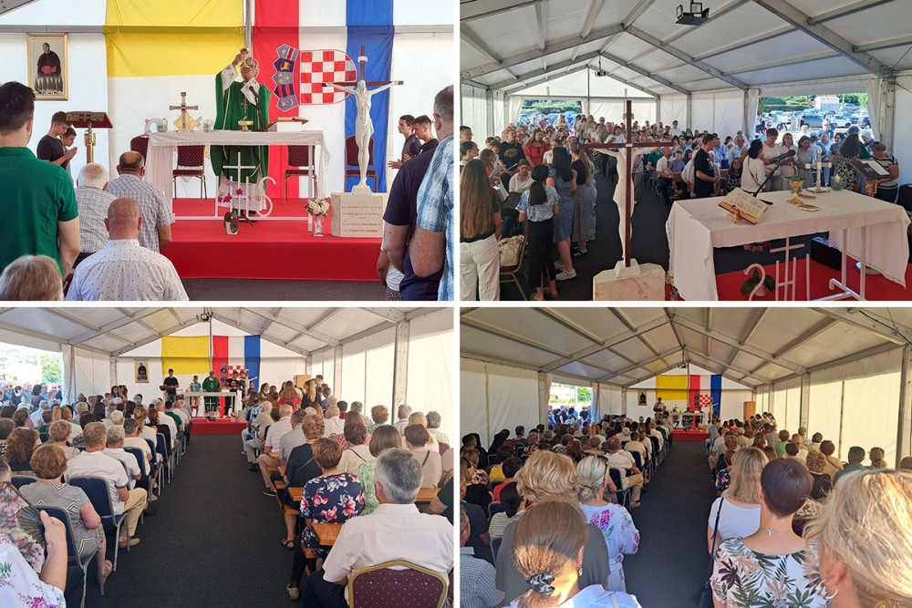 Prva Sveta misa u "&scaron;atoru sastanka" na prostoru budućeg Pastoralnog centra u Kuparima (FOTO)