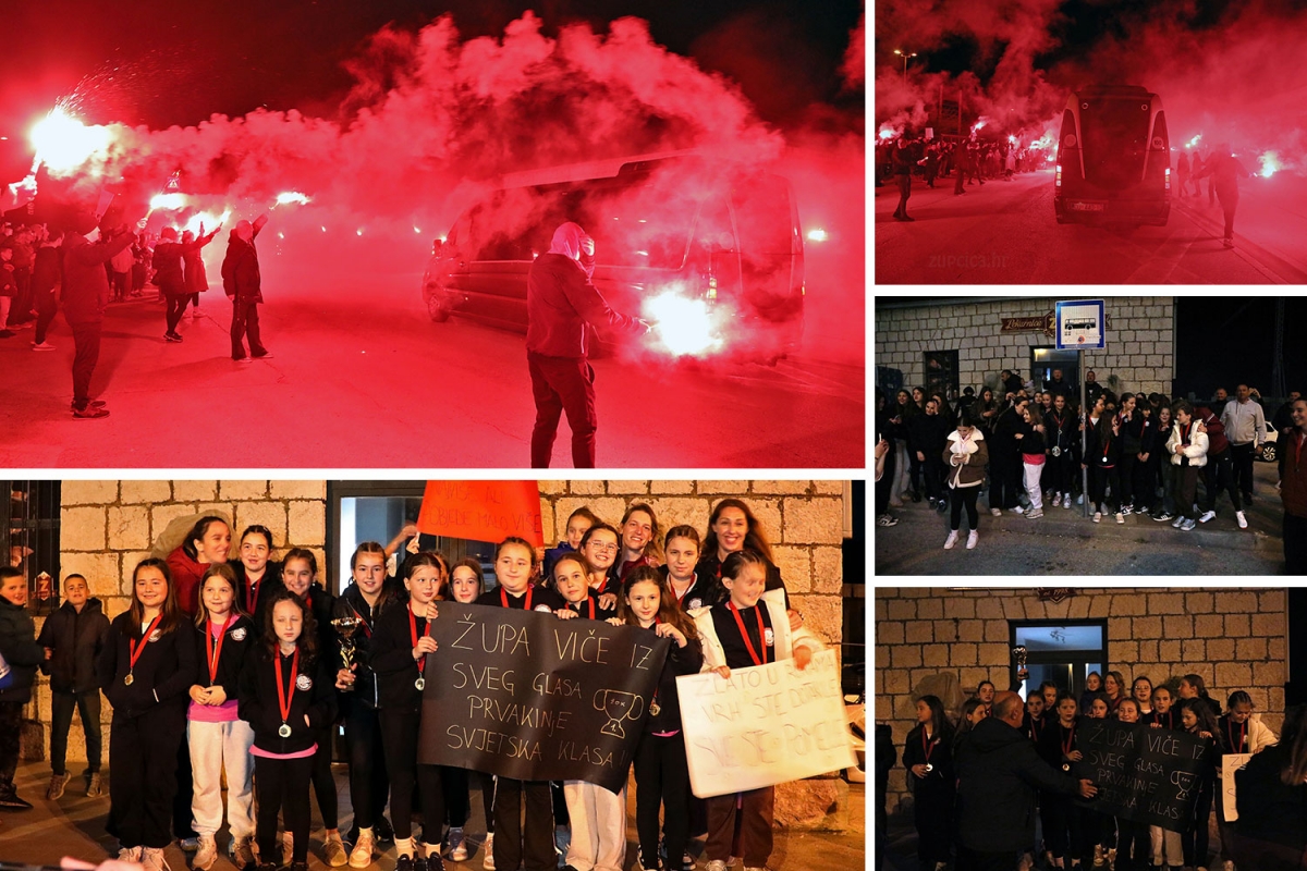 Prvakinje Hrvatske u mini odbojci uz baklje i vatromet dočekane na Mljekari (FOTO/VIDEO)