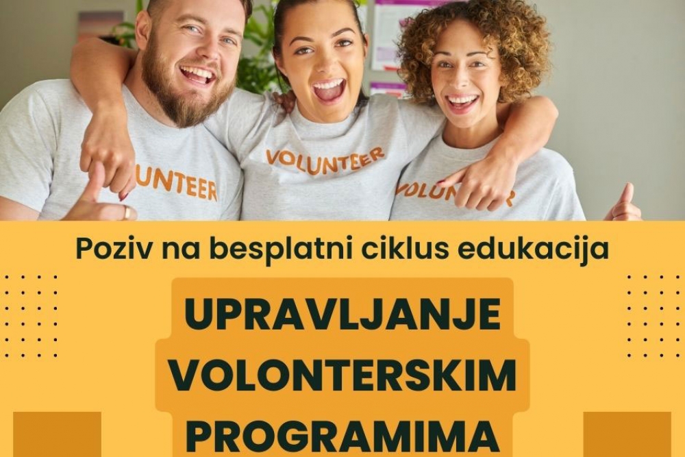 Udruga Bonsai organizira besplatni edukacijski ciklus &bdquo;Upravljanje volonterskim programima&ldquo;