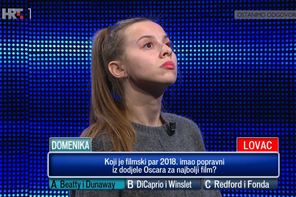 Domenika Marlais iz Mlina s jo&scaron; dva natjecatelja osvojila 110.500 kuna u sinoćnjoj emisiji kviza Potjera