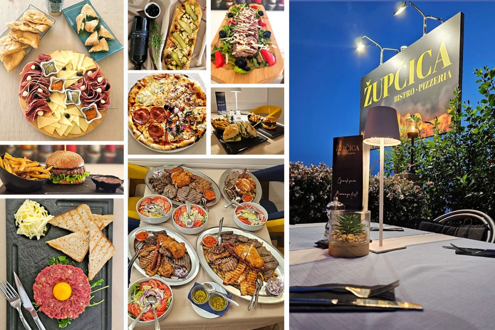 Bistro Pizzeria Župčica nudi dostavu za cjelokupnu ponudu, uz popust od 15% na a la carte i pizze