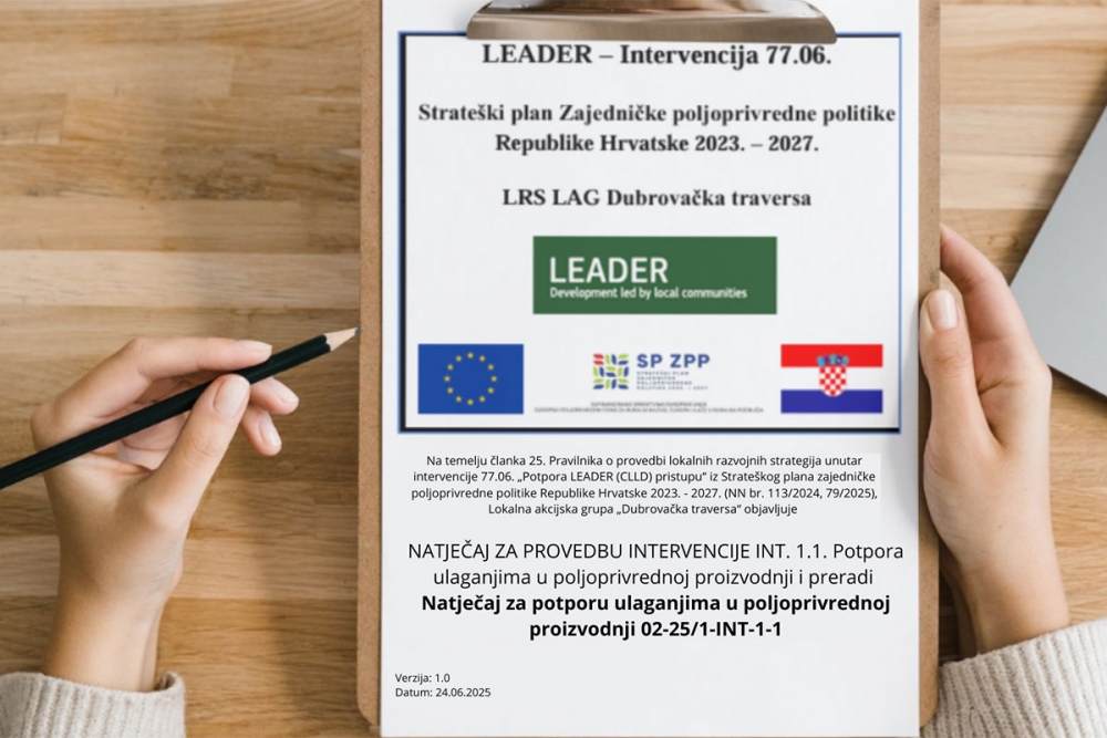 LAG Dubrovačka traversa; Natječaj "Potpora ulaganjima u poljoprivrednoj proizvodnji"