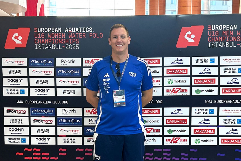 Ivo Begović pomoćni trener vaterpolske reprezentacije do 16 godina na Europskom prvenstvu u Istanbulu