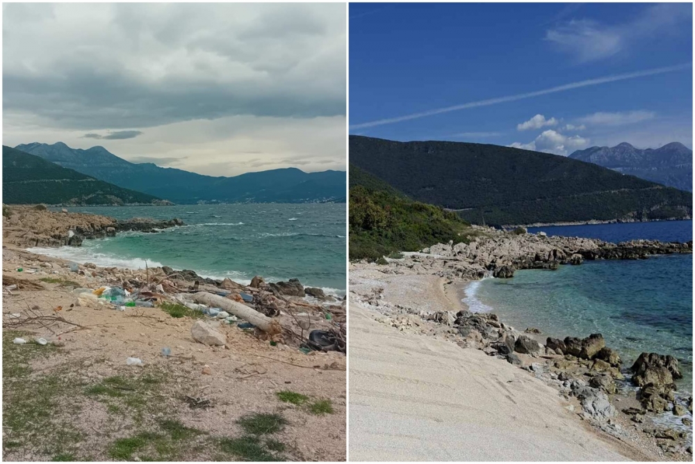 Budi kao Cvijeto; Prevlaka "Before and After" - Uklonjeno smeće i uređena omiljena konavoska plaža