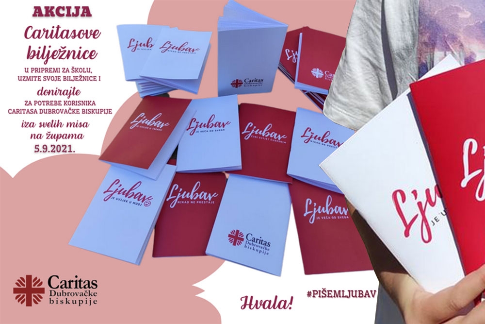 Caritasove bilježnice; Novčanim prilogom pomažete korisnicima biskupijskog Caritasa