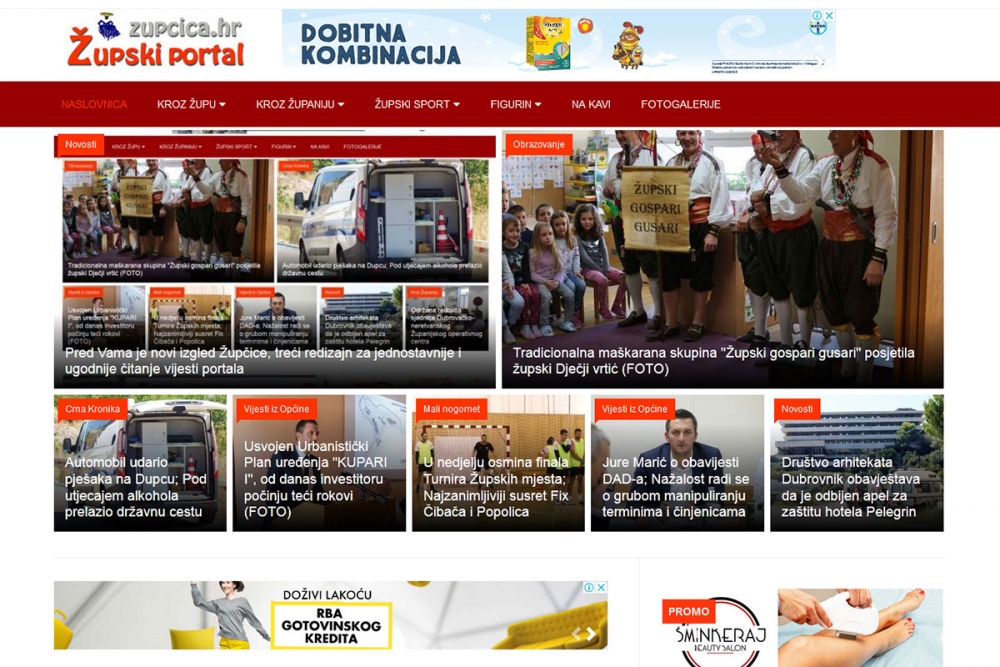 Pred Vama je novi izgled Župčice, treći redizajn za jednostavnije i ugodnije čitanje vijesti portala