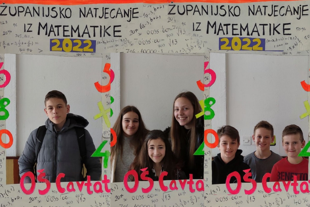 Dobri rezultati župskih učenika na Županijskom natjecanju iz matematike; Mateju Svilokosu 1. mjesto