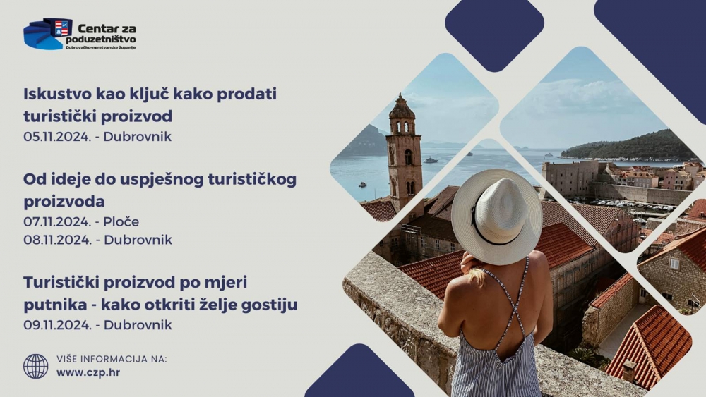 Radionice Centra za poduzetni&scaron;tvo o razvoju turističkih proizvoda u Dubrovniku i Pločama