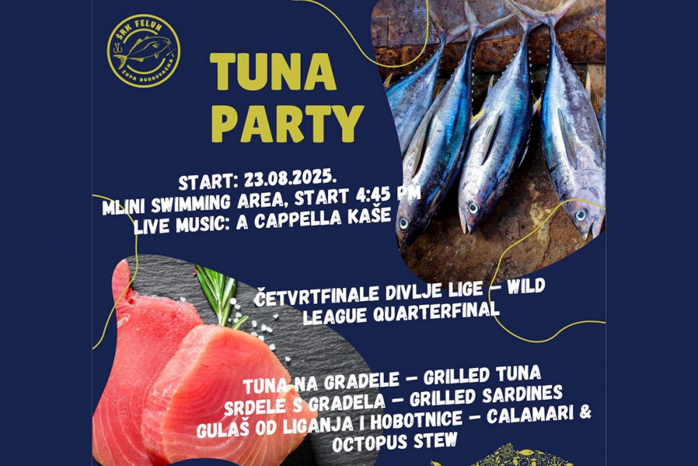Večeras na plivali&scaron;tu Gusara; Tuna party - druga Ribarska večer Feluna i četvrtfinale Divlje lige