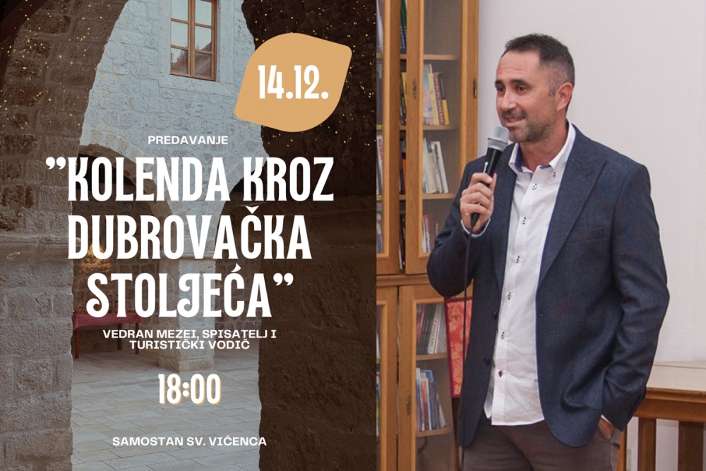 Advent u Župi: Predavanje "Kolenda kroz dubrovačka stoljeća" u samostanu sv. Vićenca