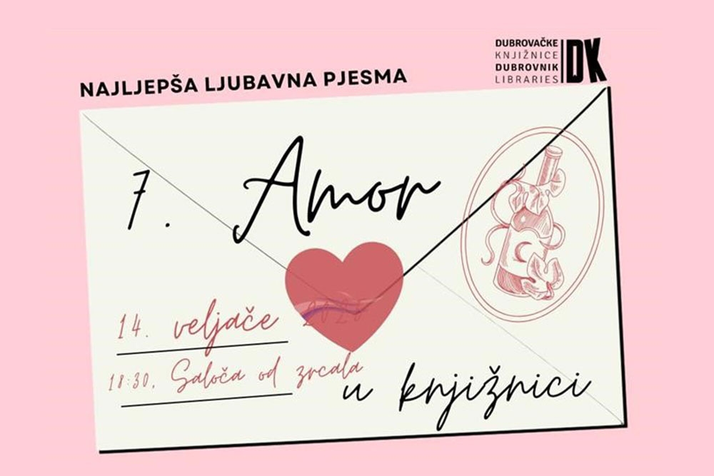7. Amor u knjižnici; I ove godine Dubrovačke knjižnice biraju naljep&scaron;u ljubavnu pjesmu