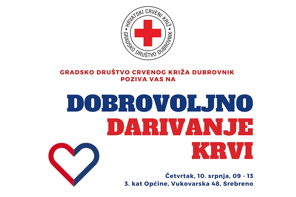 U četvrtak 10. srpnja Akcija dobrovoljnog darivanja krvi u Župi