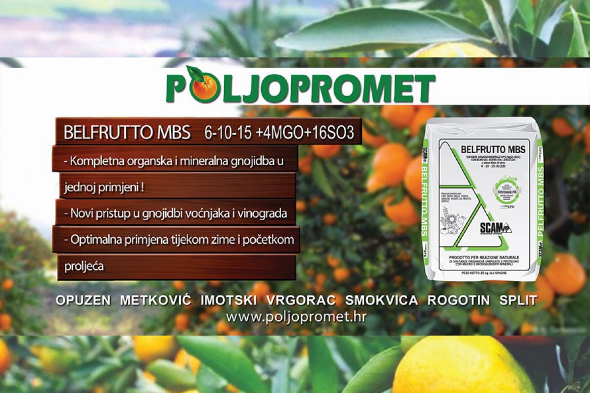 BELFRUTTO MBS Kompletna organska i mineralna gnojidba voćaka i vinograda s osvrtom na gnojidbu agruma