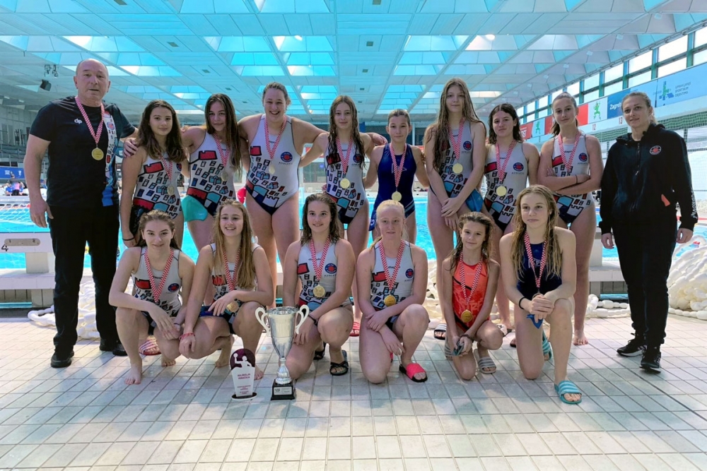 Kadetkinje ŽVK Jug prvakinje Hrvatske, zlatne medalje za četiri mlade vaterpolistice iz Župe